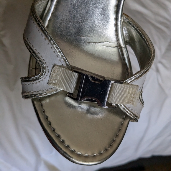 BEBE Sport White and Grey Platform Size 7 - Picture 4 of 13